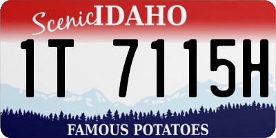 ID license plate 1T7115H