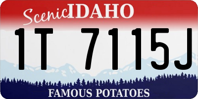 ID license plate 1T7115J
