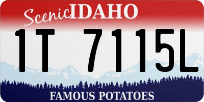 ID license plate 1T7115L