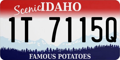 ID license plate 1T7115Q