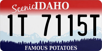 ID license plate 1T7115T