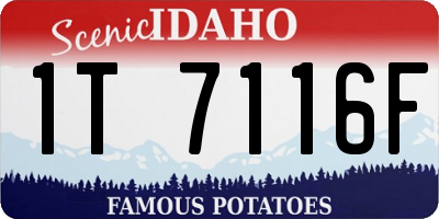 ID license plate 1T7116F