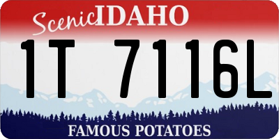 ID license plate 1T7116L