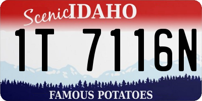 ID license plate 1T7116N