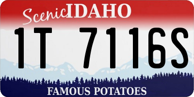 ID license plate 1T7116S