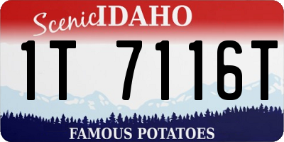 ID license plate 1T7116T