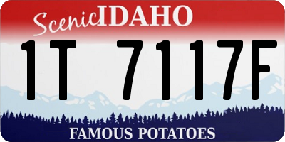 ID license plate 1T7117F