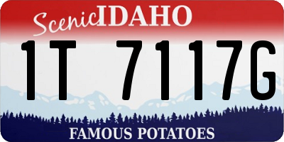 ID license plate 1T7117G