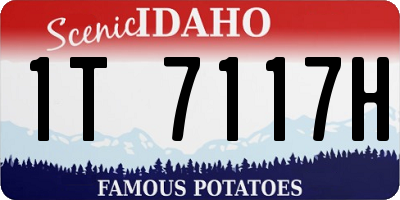 ID license plate 1T7117H