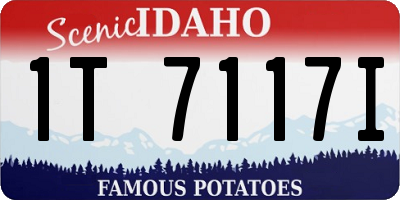 ID license plate 1T7117I