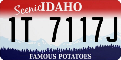 ID license plate 1T7117J