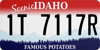 ID license plate 1T7117R