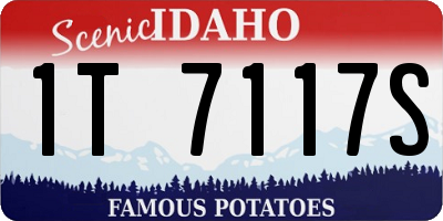 ID license plate 1T7117S