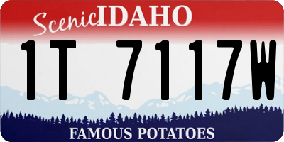 ID license plate 1T7117W