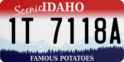 ID license plate 1T7118A