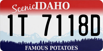 ID license plate 1T7118D