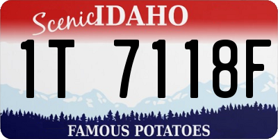ID license plate 1T7118F