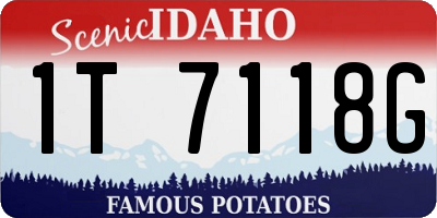 ID license plate 1T7118G