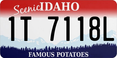ID license plate 1T7118L