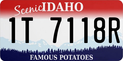 ID license plate 1T7118R
