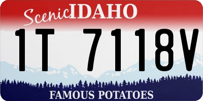 ID license plate 1T7118V