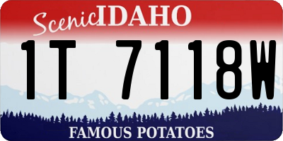 ID license plate 1T7118W