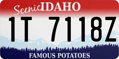 ID license plate 1T7118Z