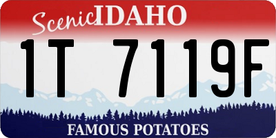ID license plate 1T7119F