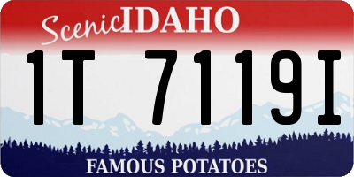 ID license plate 1T7119I