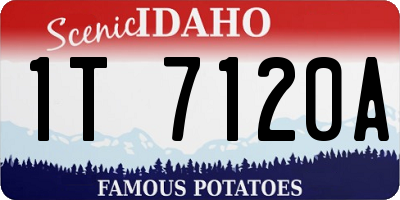 ID license plate 1T7120A