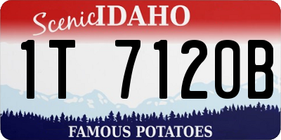 ID license plate 1T7120B