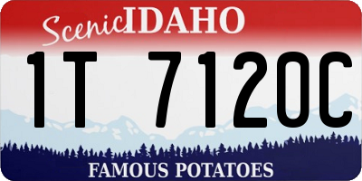 ID license plate 1T7120C