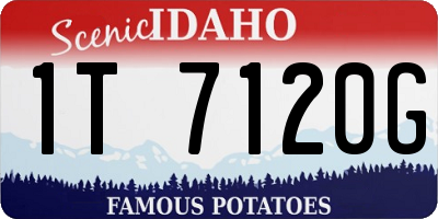 ID license plate 1T7120G