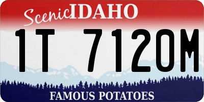 ID license plate 1T7120M