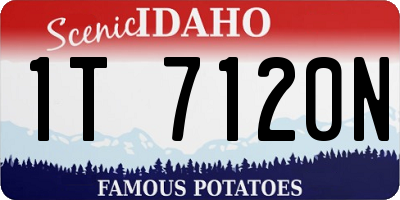 ID license plate 1T7120N
