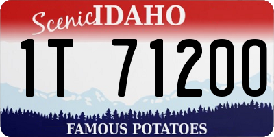 ID license plate 1T7120O