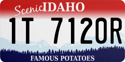ID license plate 1T7120R