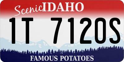 ID license plate 1T7120S