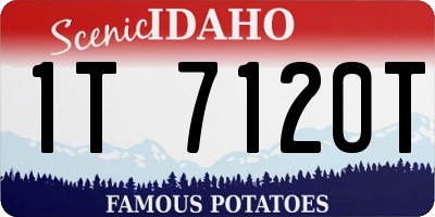 ID license plate 1T7120T