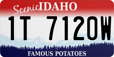 ID license plate 1T7120W