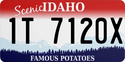 ID license plate 1T7120X