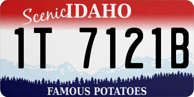 ID license plate 1T7121B