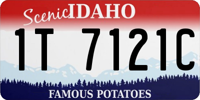 ID license plate 1T7121C