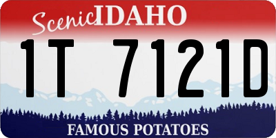 ID license plate 1T7121D