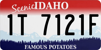 ID license plate 1T7121F
