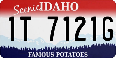 ID license plate 1T7121G