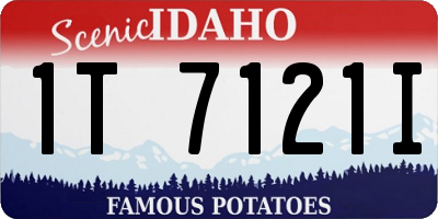 ID license plate 1T7121I