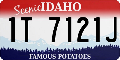 ID license plate 1T7121J