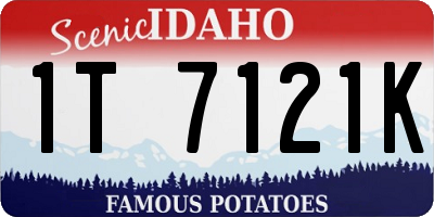 ID license plate 1T7121K