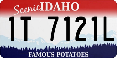 ID license plate 1T7121L